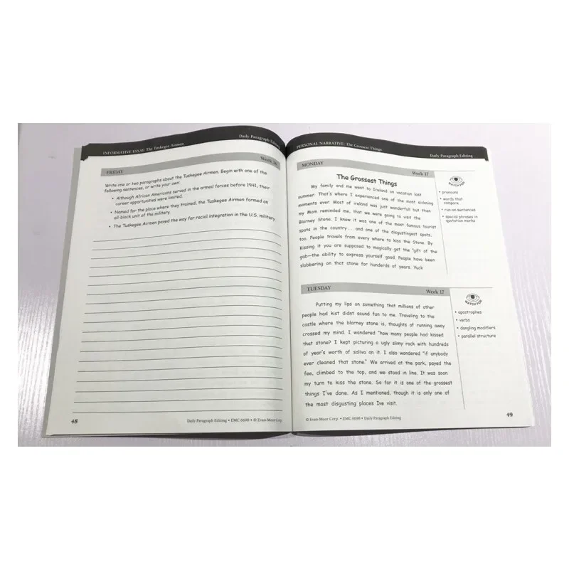 تحرير الفقرة اليومية من إيفان مور، مصنف الصف 8 SE، العمر 10 11 12 13، الكتاب باللغة الإنجليزية 9781609638887