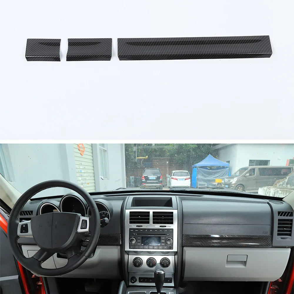 

JXKaFa For Dodge Nitro 2007-2012 Car Dashboard Central Console Decoration Strips Trim Styling Interior Auto Molding Accessories