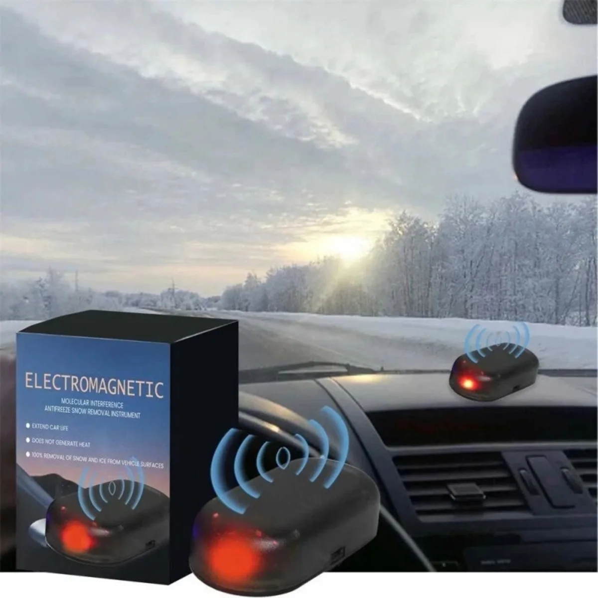 Car Solar Electromagnetic Molecular Interference Antifreeze Snow Remover Window Windshield Deicer Defrosting defogging Tool