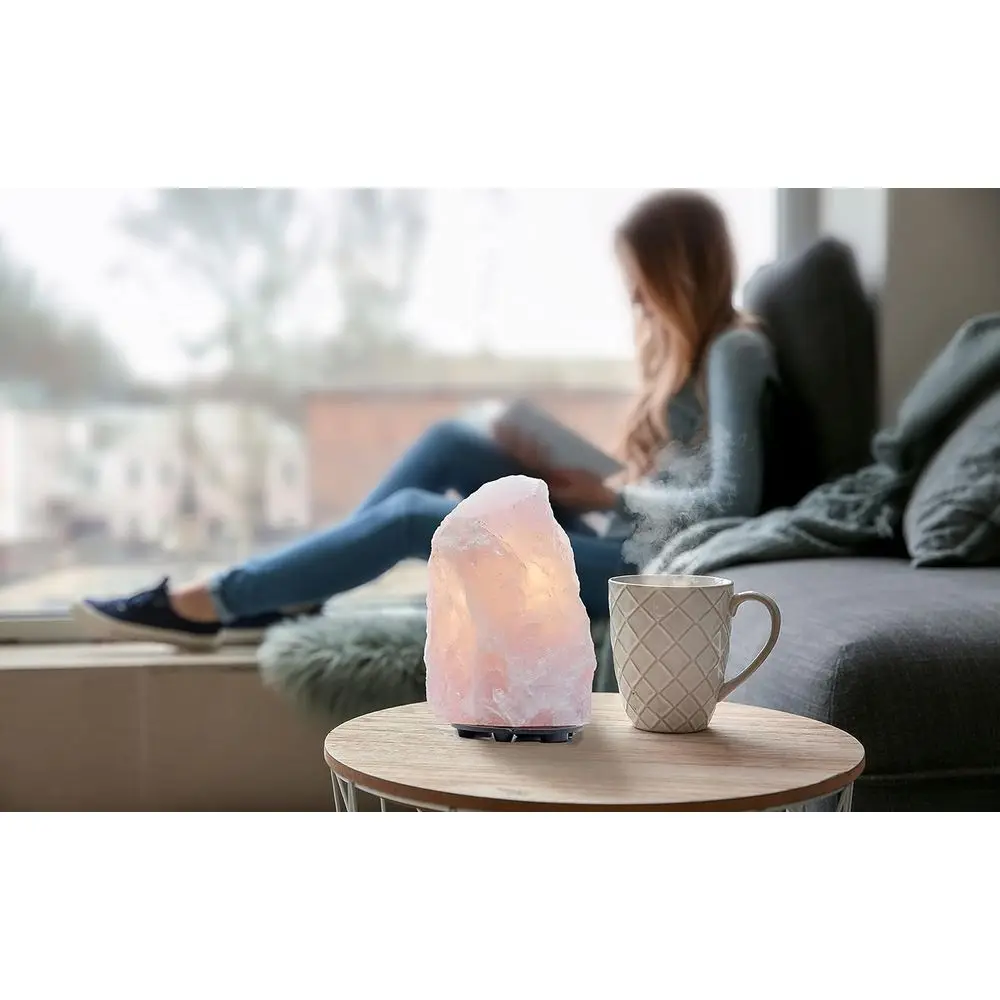 DesertUSA Rose Quartz Dimmable LED Lamp (Rose Quartz, Medium)