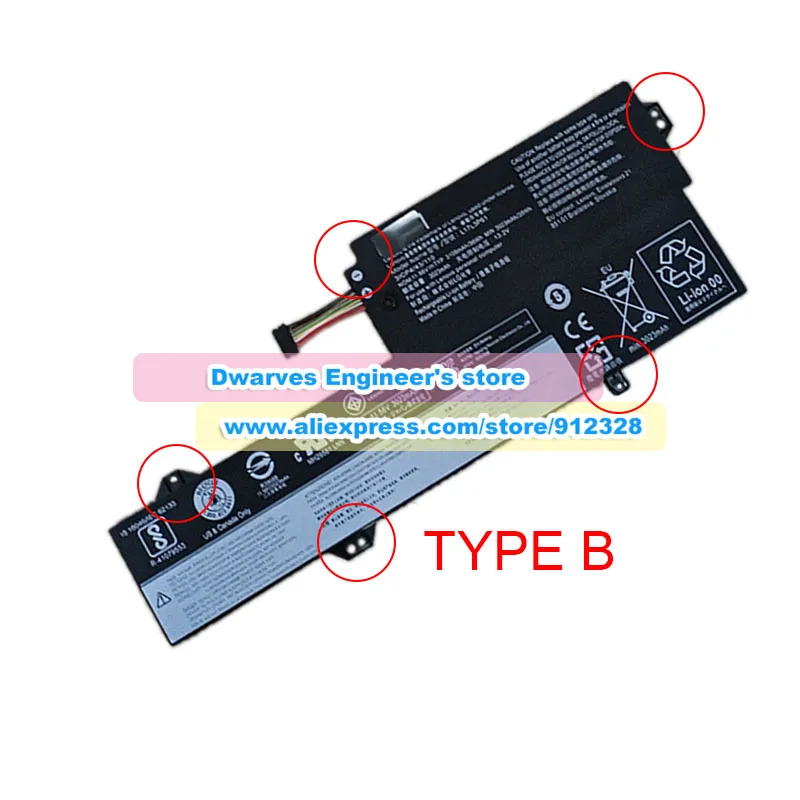 Imagem -06 - Bateria Genuína L17l3p61 para Lenovo L17c3p61 L17m3p61 L17m3p61 Lenovo Ideapad 320s13ikb81ak Yoga 720-12ikb Yoga 330-11igm K43-ise 8gb