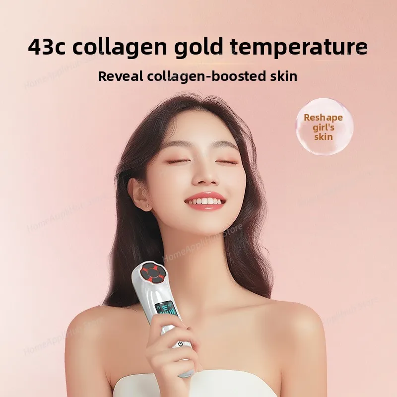 

Home Use Facial Massage and Serum Introduction Device- Red Blue Light Beauty Device with Microcurrent & Ultrasonic Technology