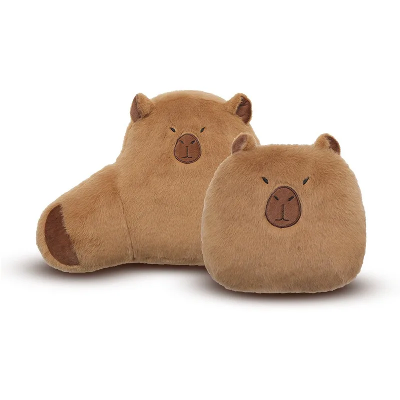 1pc Cute Car Neck Pillow Cartoon Design Capybara Car Headrest Simple Cute Interior Accessories Creative Gift