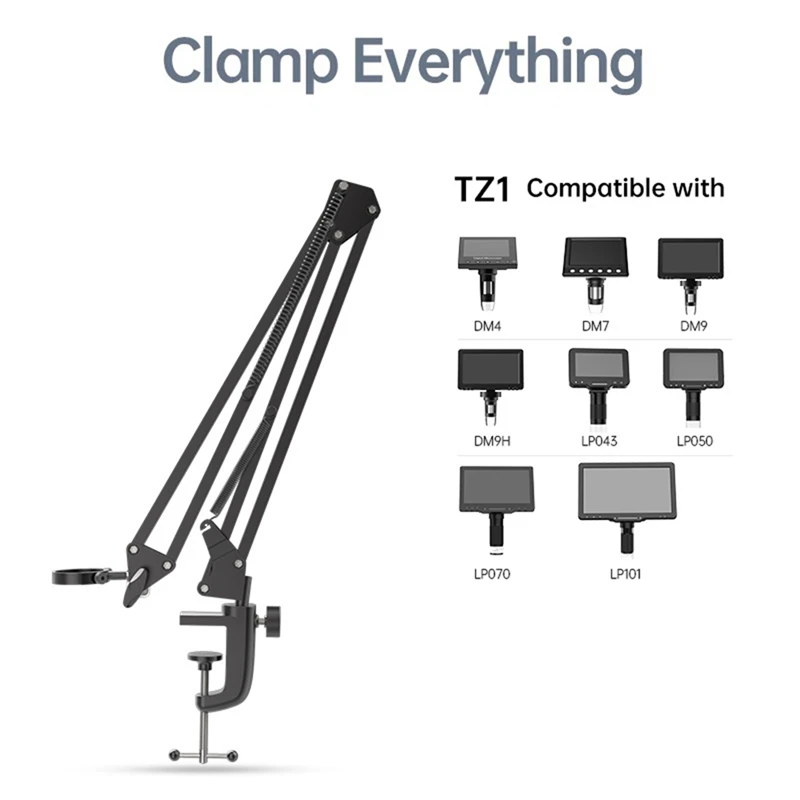 TZ1(35MM) Microscope Arm Stand Adjustable Metal Bracket Microscope Mount For DM4 DM7 DM9 DM9H LP043 LP050 LP070 LP101