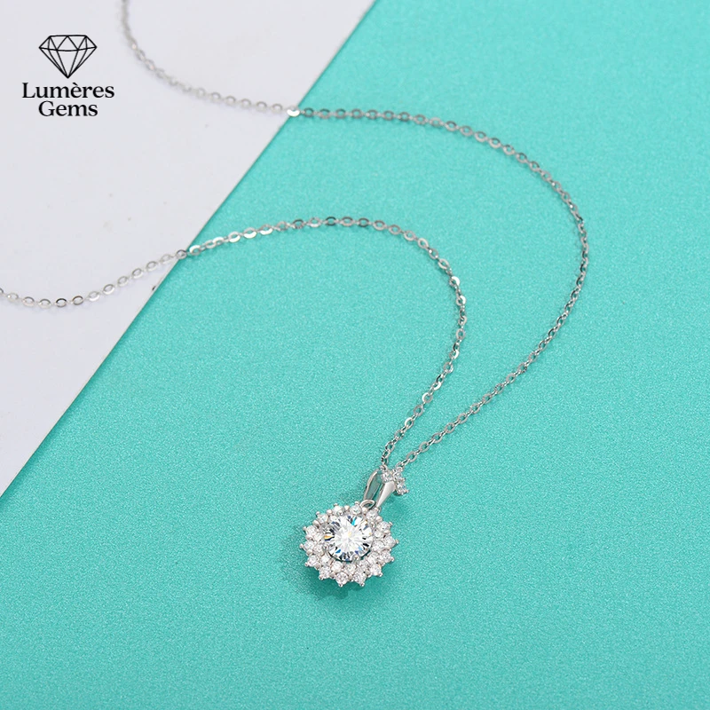 Lumière Gems Platinum PT950 Morganite Diamond Couple Sunflower Luxury Design Perfect for Daily Commuting and Versatile Use