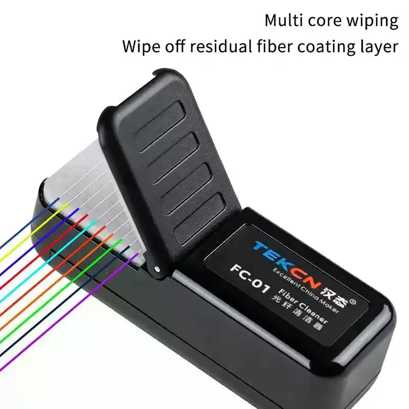 FC-01 Optical Fiber Wiping Clip: FTTH Cleaning Tool Core Wipes Swabs Dust Removal Cleaner