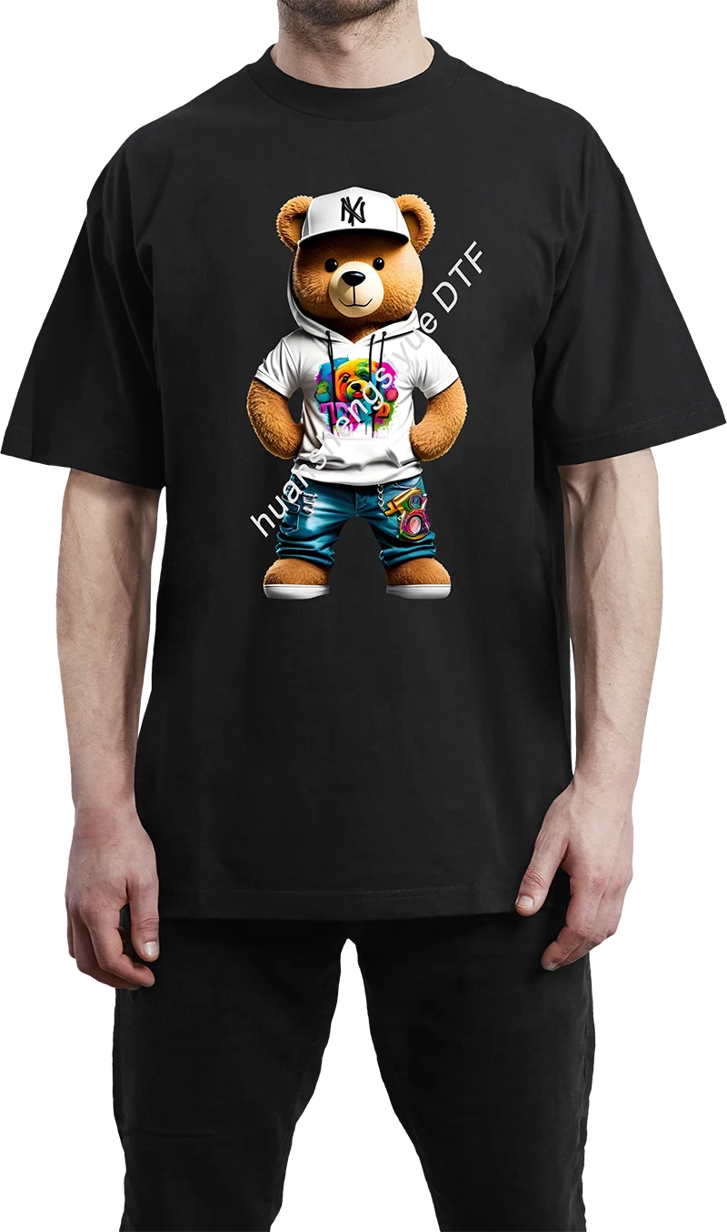 Teddy Bear ips Fashion Iron Patch Clothing T-Shirt DIY Hoodie JJacket Sticker DTF Clothes Hot Sticky Paper Sticker