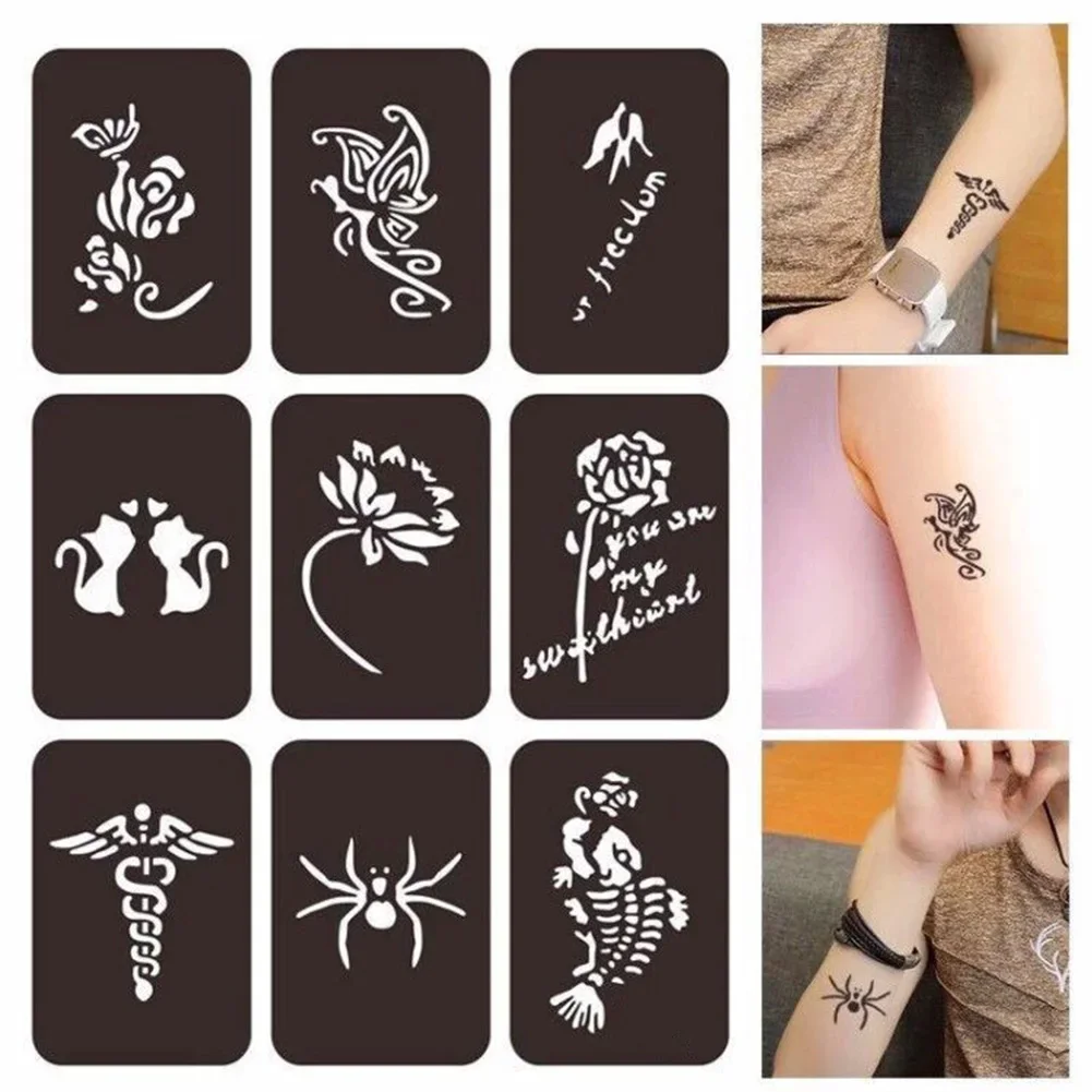 Simple Small Pattern Tattoo Inkjet Hollow Template Self-adhesive Tattoo Template Body Art Tattoo Paste Painting