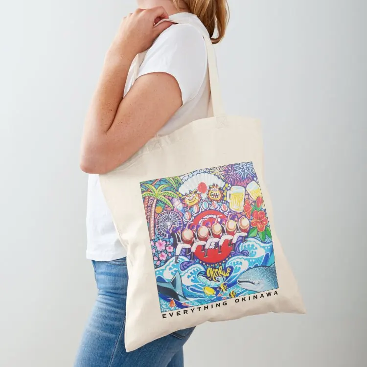 Everything Okinawa Art Tote Bag hand bag ladies woman shopping bag large size bags