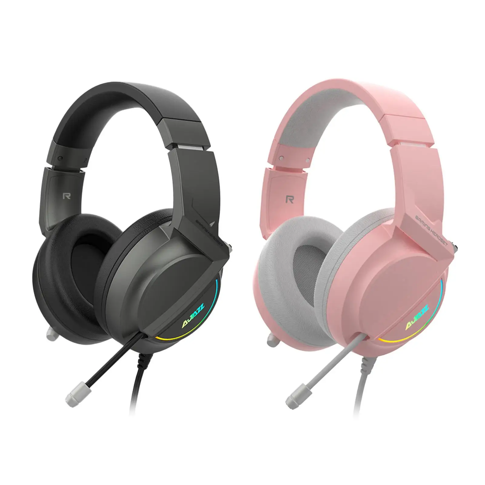 AX36 ruído cancelamento fone com microfone retrátil, fone copos