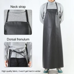 PVC Waterproof Apron Food Factory Apron Acid And Alkali Resistant Low Temperature Resistant Kitchen Chef Working Oil Proof Apron