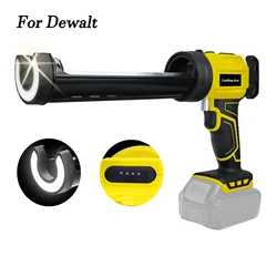 Electric Caulking Gun Cordless Glass Glue Gun 4 Adjustable Speeds 10oz/300ml Silicone Gun Filling Sealing for Dewalt 20V Battery
