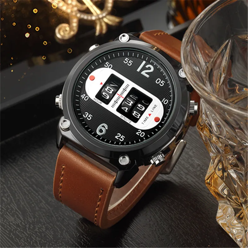 Men Big Brand Designer Watches Black Students Fashion Casual Nylon Band Unique Tires Cool Design Date Quartz Watch Montre Homme