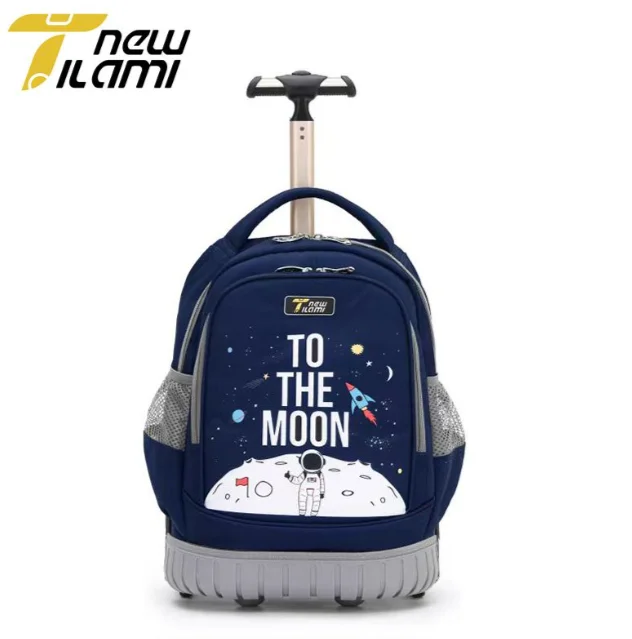 

16 Inch School Rolling backpack 6 Wheels travel trolley backpack bag for boys Children school wheeled backpack bag for girls