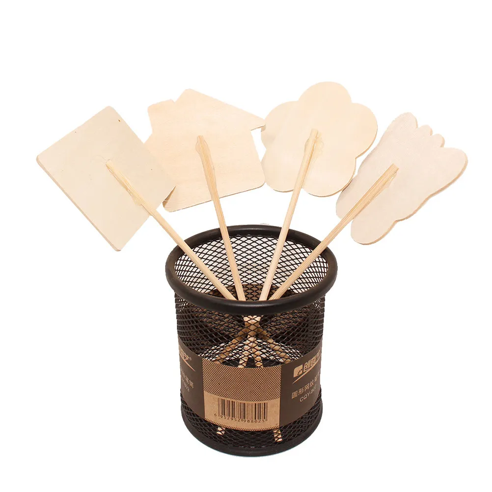 

8Pcs Mini Chalkboard Signs Wooden Blackboard Toppers Creative Garden Flower Labels Plant Tags Table Number Cards