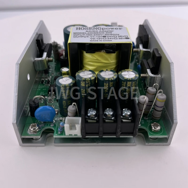 HOSENGPower 200W 36V 12V 18*10W 24*10W RGBW LED Par Lighting Power Supply Board AC110V 220V DC Output 36V 12V Power Modular