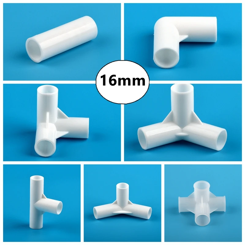 5-100PCS I.D16mm Pipes Fittings Interface Accessories Three-Dimensional DIY Tube Connectors Fish Tank Accessories Garden Bracket