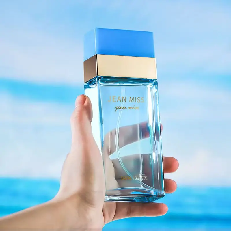 Perfume De lujo azul eterno para mujer, 100ml, aromaterapia duradera, almizcle rosa, Spray corporal Floral, abalorio De océano, Colonia, Eau De Toilette