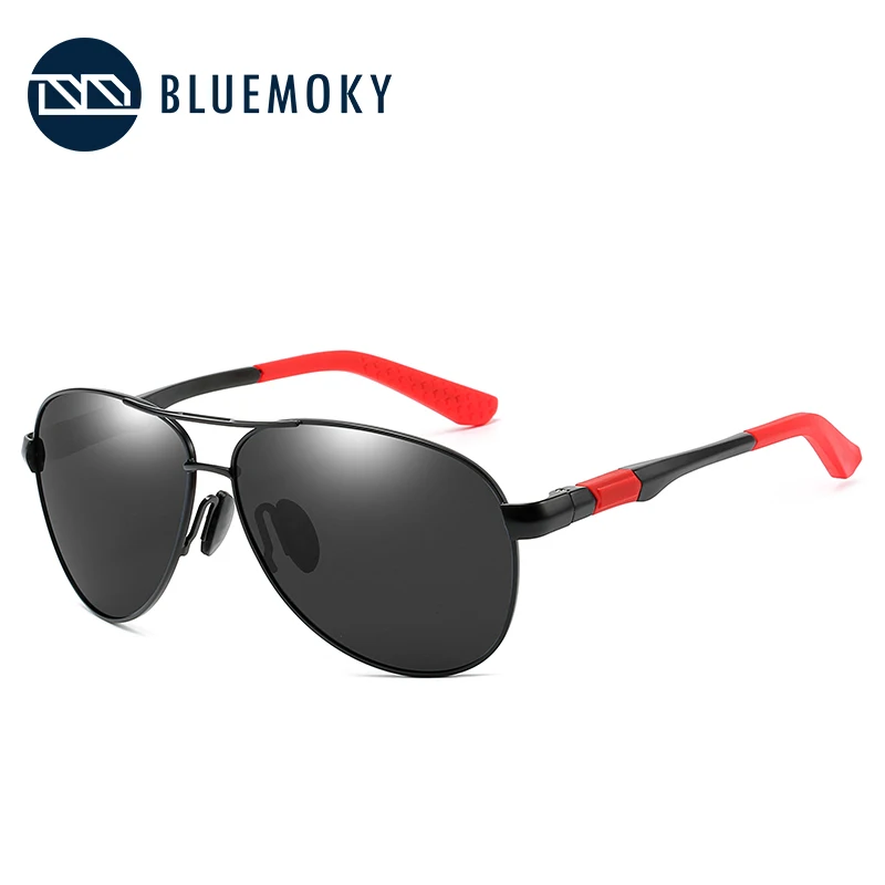 

BLUEMOKY Pilot Sun Glasses Male Polarized UV400 Designer Brand Sunglasses Men Driving Shades for Men