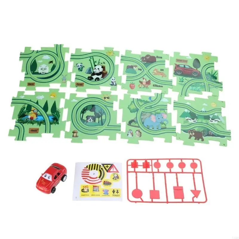 

54DA Electric Car Race Track Puzzle Set DIY Car Track Toy Play Vehicle Boy Favor Gift