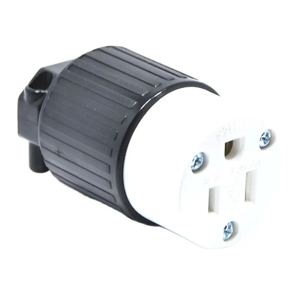 Heavy Duty USA Rewireable NEMA 5/15P power connector America Power Supply 3pole anti-off plug Inline industry locked socket