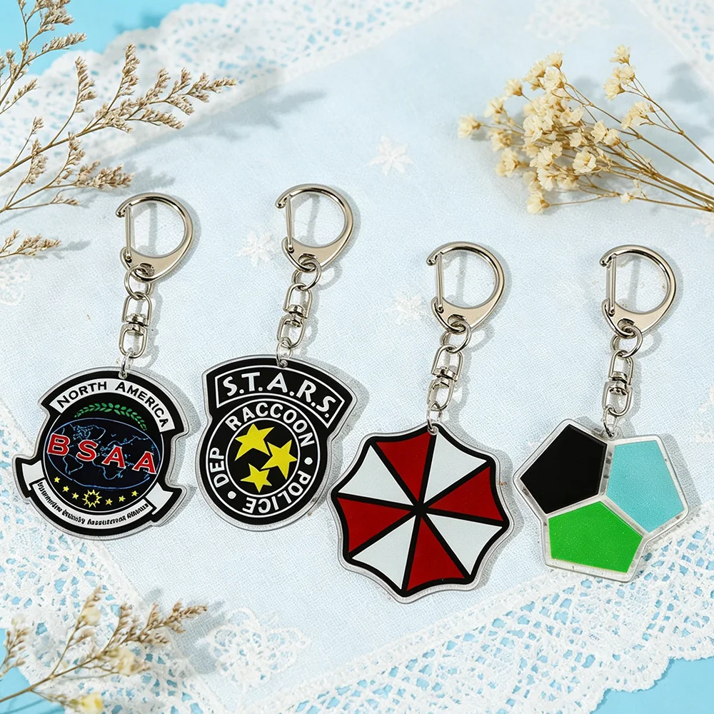 Resident Evil Acrylic Keychain STARS BSAA Movie Fan Collection