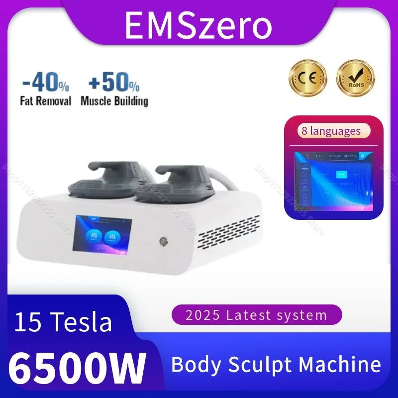 

2025 EMSzero NEO 6500W RF Electromagnetic Machine EMS Body Slimming Sculpting Fat Burning 15 Tesla Nova Weight Lose Muscle Build