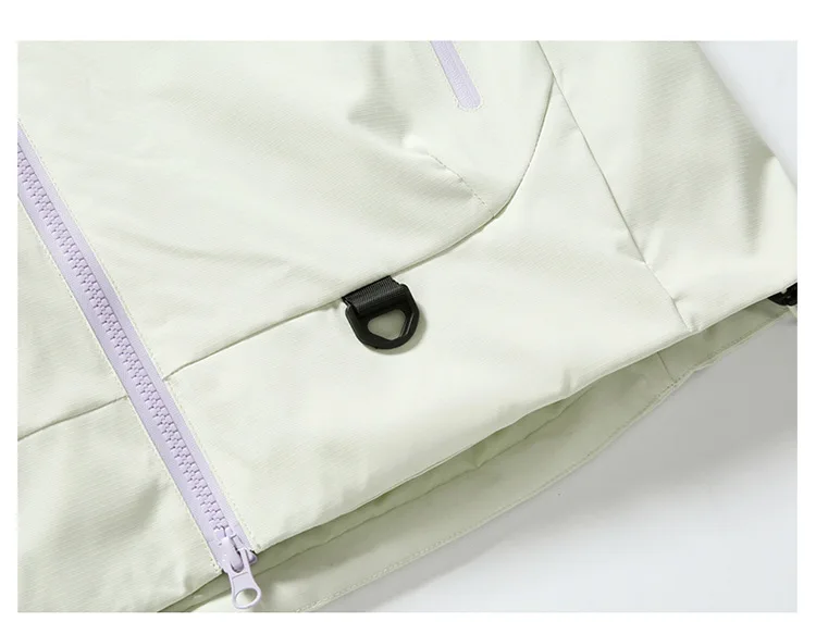 Empty Mountain Rain Hardshell Wind- und Wasserdichte Funktionelle Outdoor Drei-in-Eins-Kapuzen-Bergsteigerjacke für Männer und Frauen – Detail 31