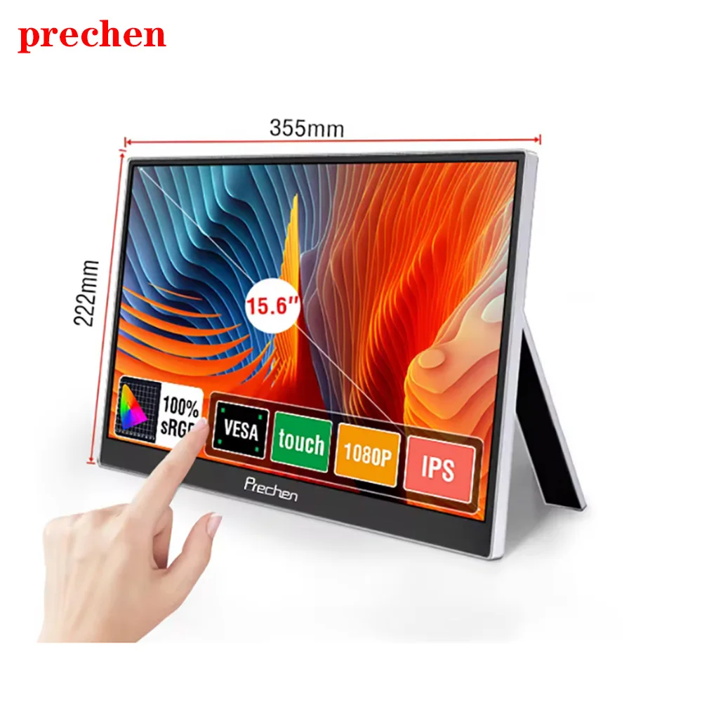 プレチェン 14～15.6インチ ポータブルディスプレイ 携帯電話/パソコン拡張スクリーン 液晶ディスプレイ タッチ対応
