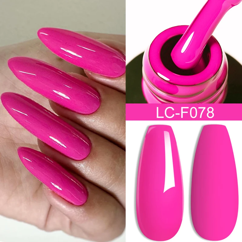 LILYCUTE 7ml Rose Red Gel Nail Polish Red Green Semi Permanent Sequined Glitter Soak Off All For Manicure Nail Art Varnish