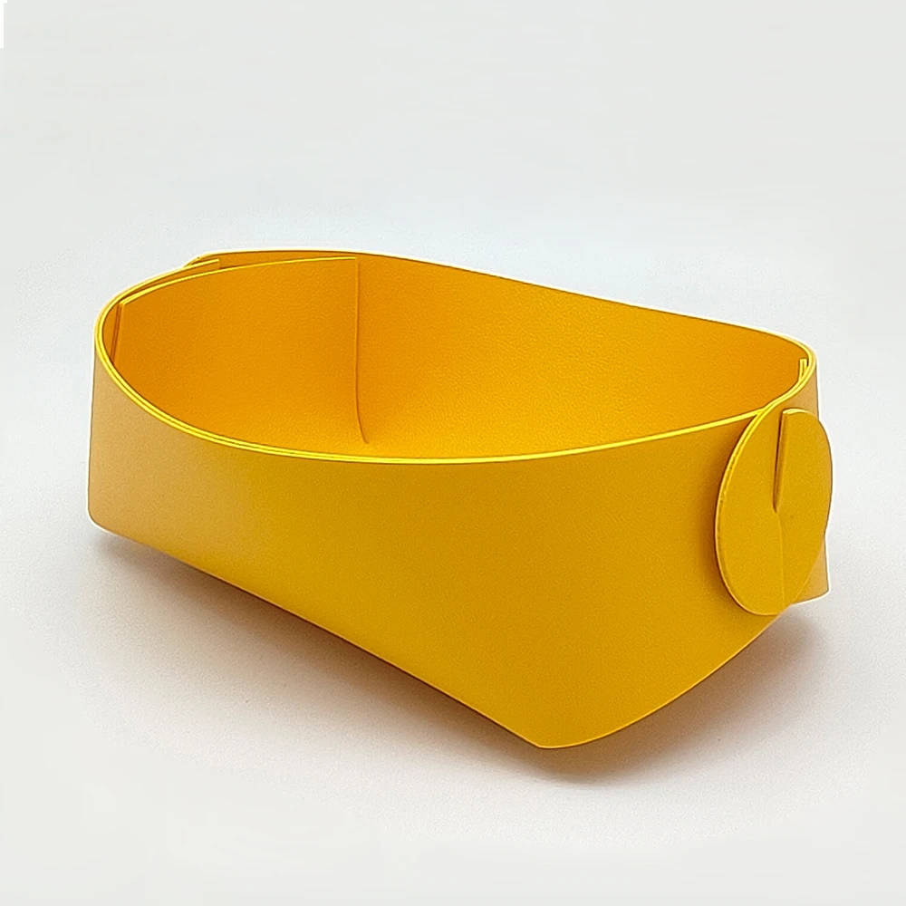 

WOTOR Simple Storage Soft Leather Rectangle Container PU Leather Multiple Colors Foldable Storage Box Ornament Boxes Packaging