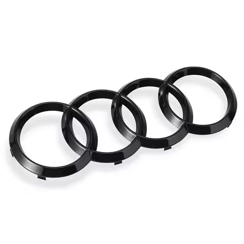 1pcs Logo Badge Black Silver Car Front Grille Rear Trunk 4Ring Emblem For Audi A1 A3 A4 A5 A6 A7 S3 S4 S5 S6 RS3 Car sticker