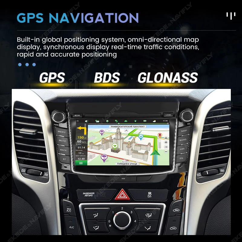 Android 13 Auto Car Radio Stereo Multimedia Video Player For Hyundai i30 Elantra GT 2011 - 2017 GPS Navigation CarPlay Audio RDS