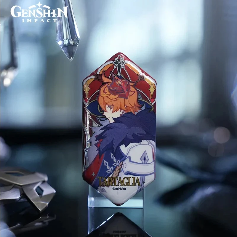 Official Genshin Impact Frost & Flame Series Blind Box Toys – Fatui Harbingers Anime Badge Pin Brooch Collectible Gift & Merch