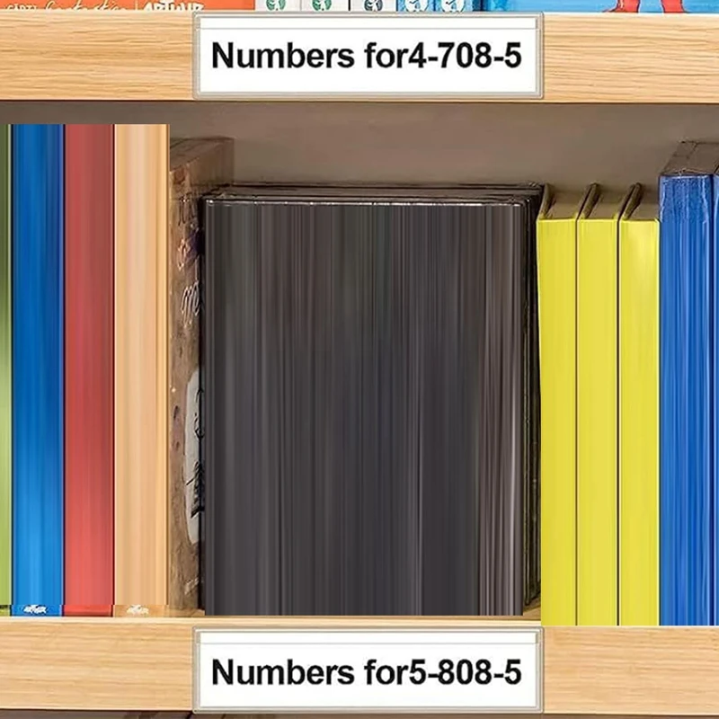 حاملات ملصقات لاصقة شفافة ، علامة رف ، علامة رف شفافة ، جيوب بطاقات فهرسة ، صناديق تخزين ملفات أدراج ، حامل ملصقات سهل الاستخدام ، عبوة