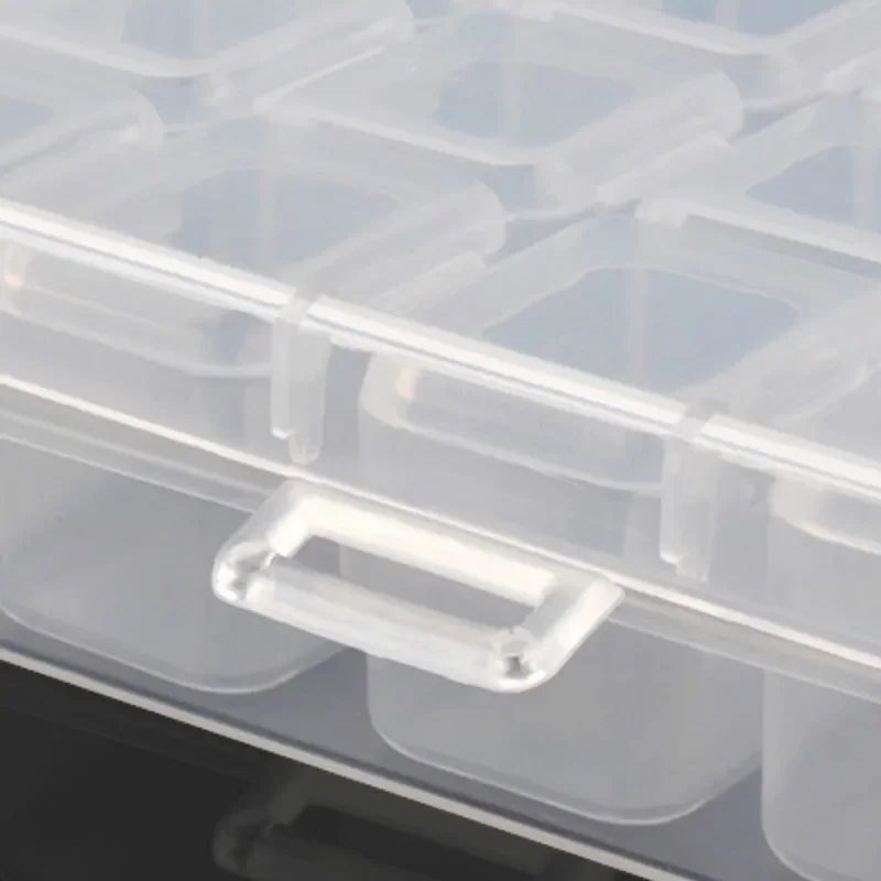 28 Cells Nail Art Storage Case Rhinestones Gems Accessories Clear Plastic Empty Container for Rhinestones Beads Organizer Box