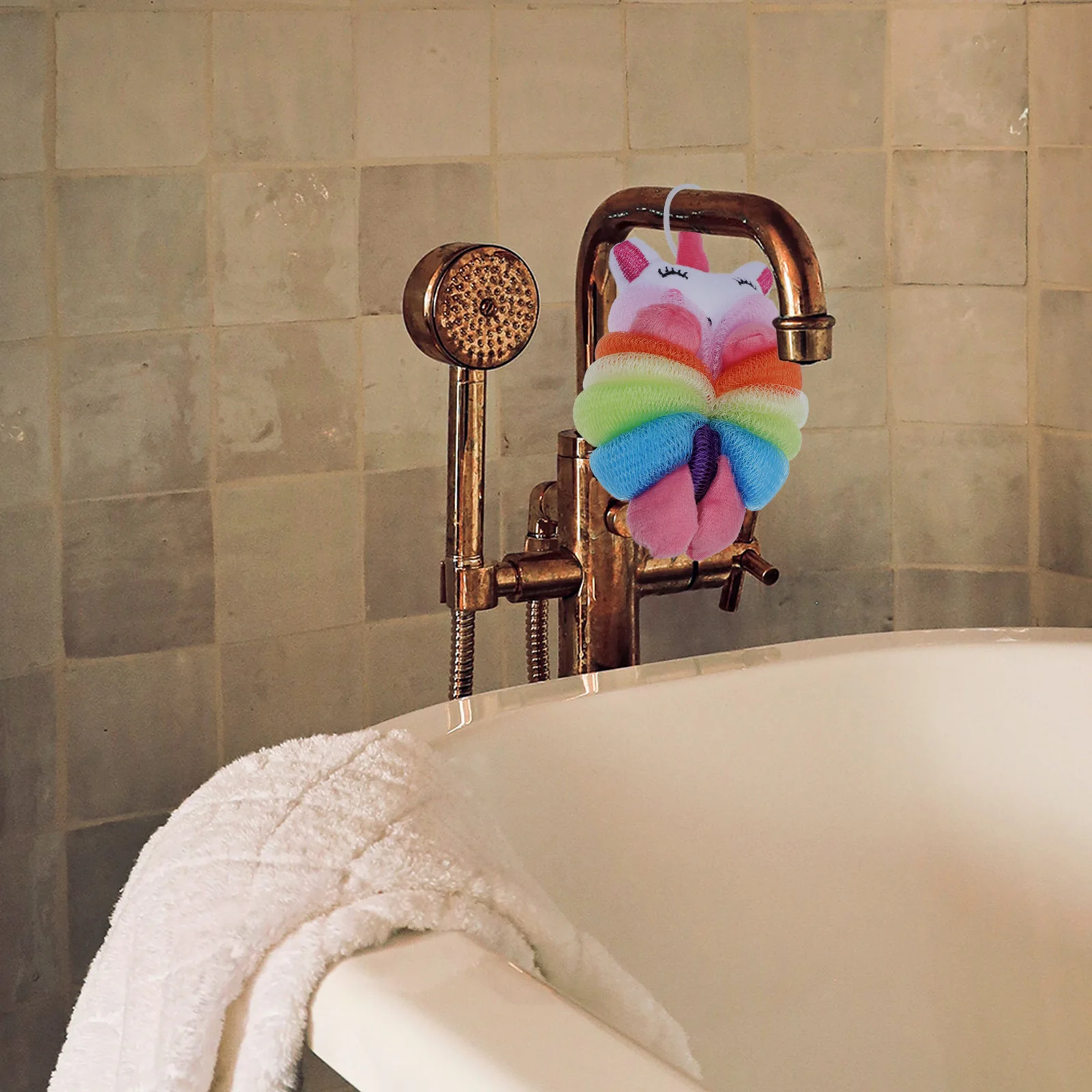 

Cartoon Animals Baby Bath Shower Balls Thick Mesh Hanging Rope Kids Bath Shower Tools Soft Foam Bubble Maker Body Washing