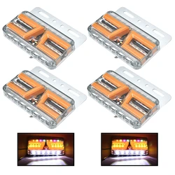 4Pcs Trailer Side Marker LED 24V Truck Clearance Lights Dynamic Cargo Car Position Light Accessories Red White Amber Blue