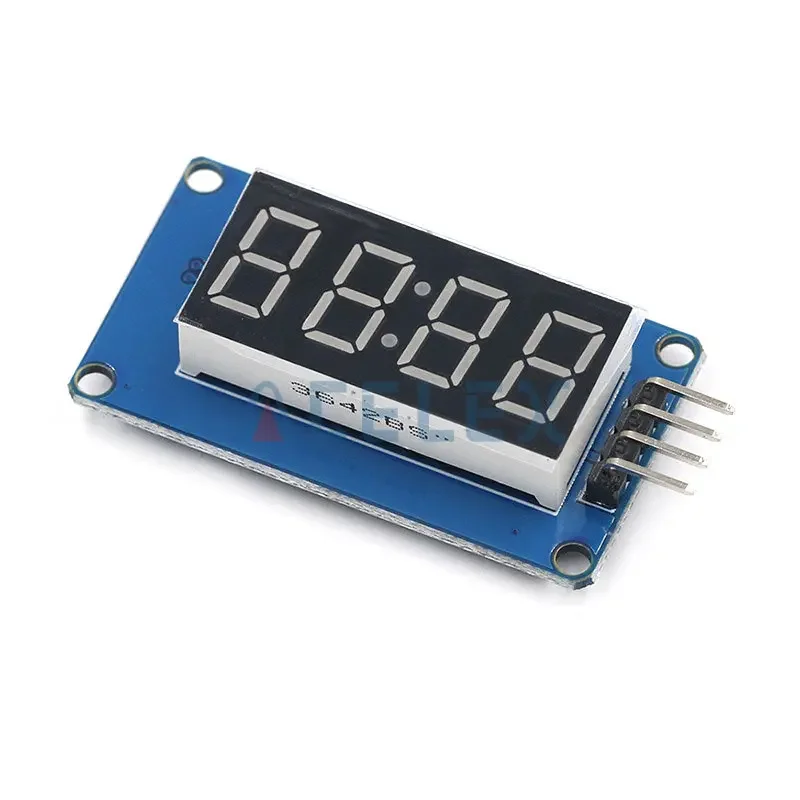 TM1637 4 Bits Digital LED Display Module For arduino 7 Segment 0.36Inch Clock RED Anode Tube Four Serial Driver Board Pack