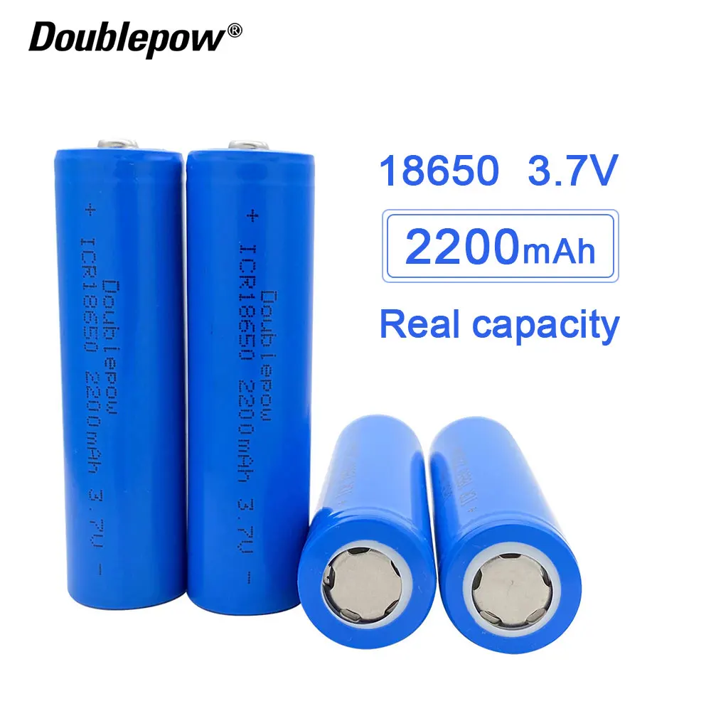 Nowa oryginalna bateria Doublepow 18650 3.7V 2200mah 18650 akumulator litowy do latarki itp