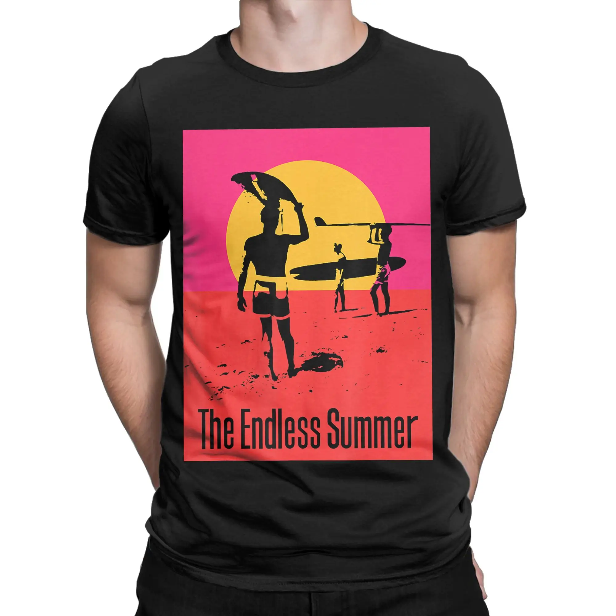 The Endless Summer 1966 Classic Surf Movie 60s T-Shirts for Men 100% Cotton Tees Crew Neck Short Sleeve T Shirt Party Tops