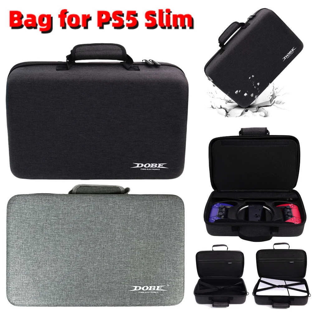 For PS5 Slim Hard Carrying Case Large Capacity Storage Bag Anti-Drop Travel Carrying Bag for Playstation 5 Slim Game Accessories