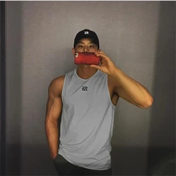 2024 newest Summer Gym Vest High Quality mesh Shirt Sleeveless T-shirts Men Tank Tops basketball running Fitness Sports Vest men