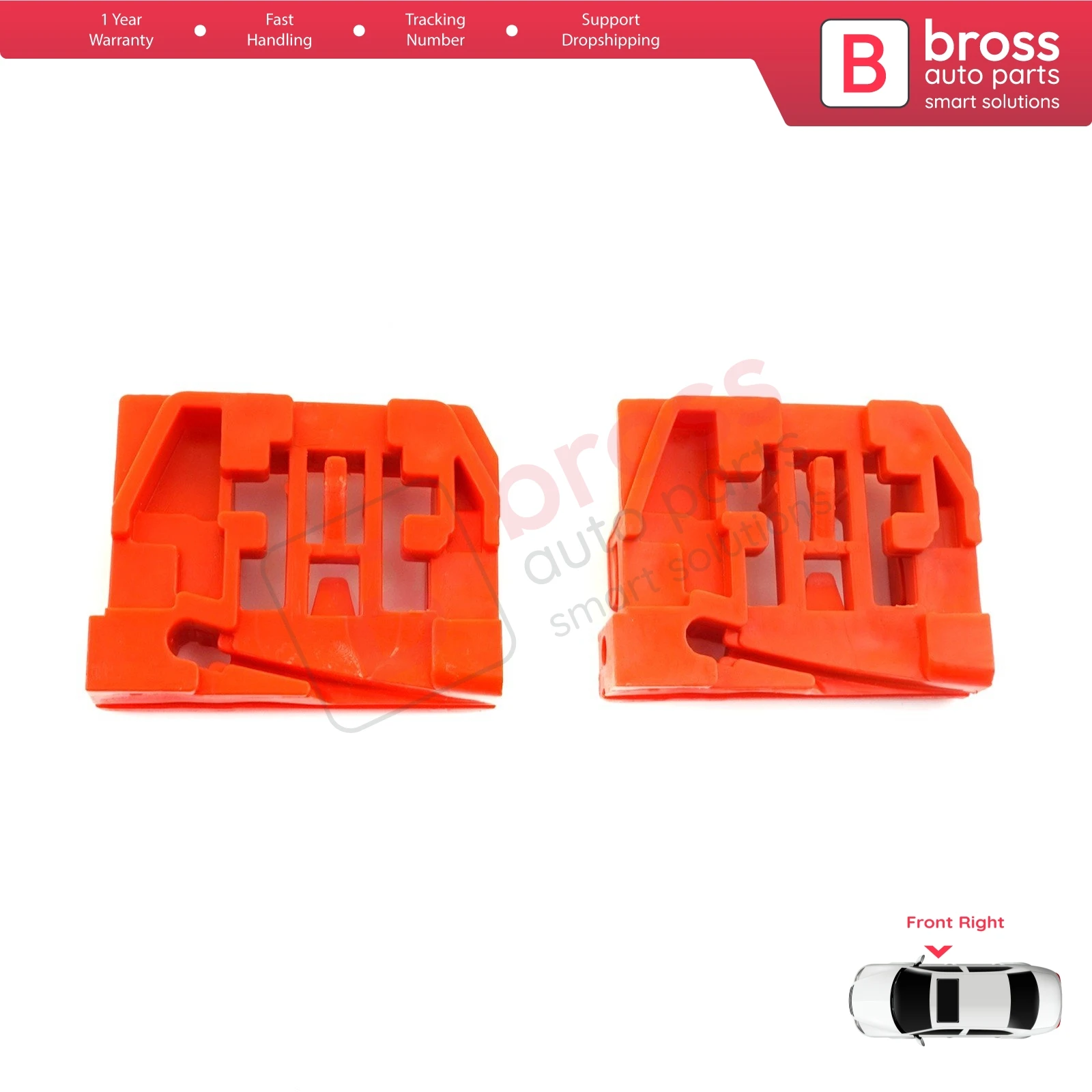 BWR248 Power Window Lifter Regulator Repair Clips Bracket Front Right Door for VW Touran MK1 1T1 1T2 1T3 2003-2015 1T1837462