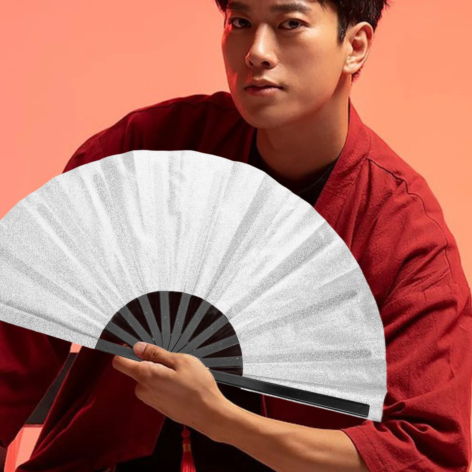 

Glitter Large Folding Hand Fan Portable for Festival Party Dance Performance Handheld Fan Foldable Folding Fans