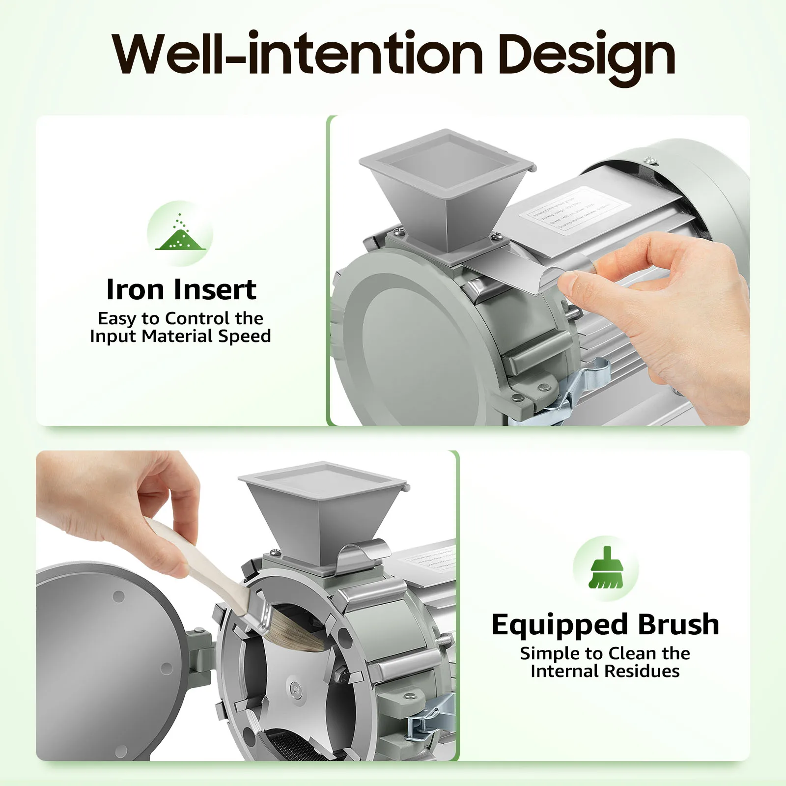 ﻿ FZ102 مطحنة جديدة 250 واط 110 فولت ماكينة طحن النباتات الصغيرة أداة المختبر مطحنة الحبوب العشبية الطاحن التربة 1400R/دقيقة