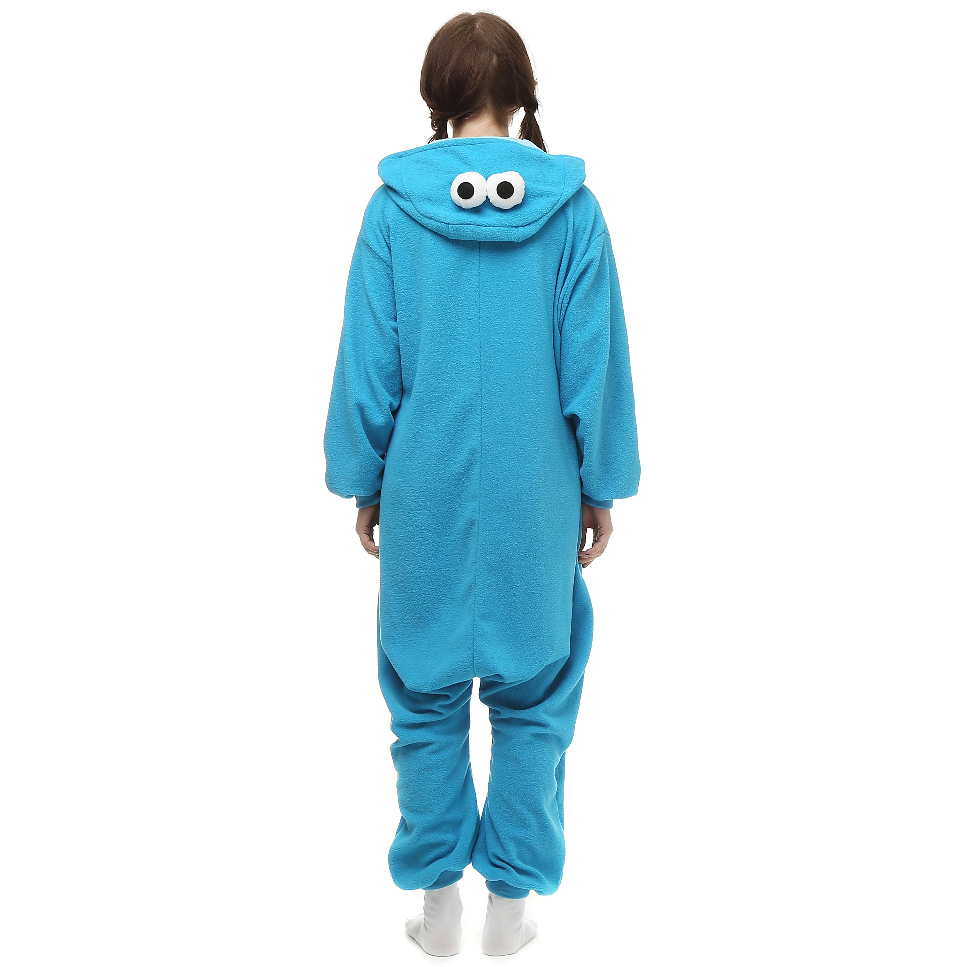 HKSNG New Animal Adult Elmo Sesame Cookie Kigurumi Pajamas Monsters Family Party Fleece Onesies Cosplay Costumes For Women Men