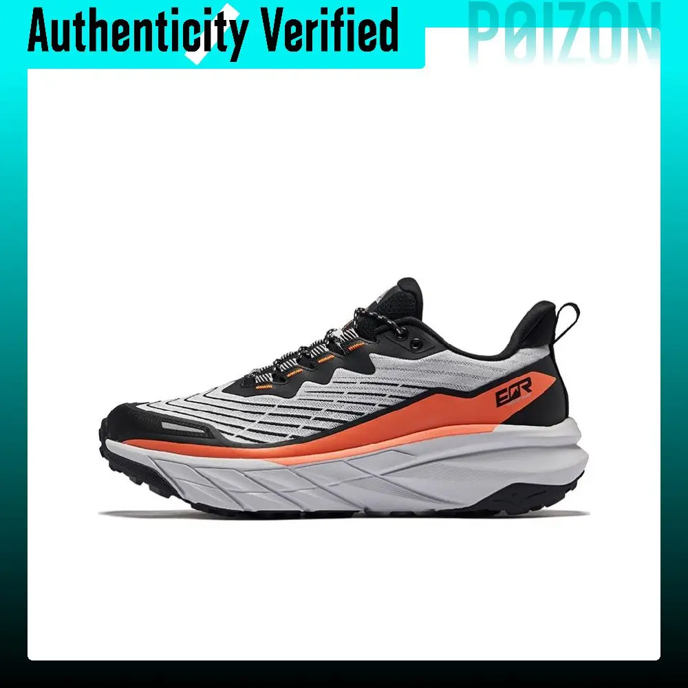 Erke Vertical Collection Low top Running Shoes Men's Mist Gray Jet Black 51124403137-103