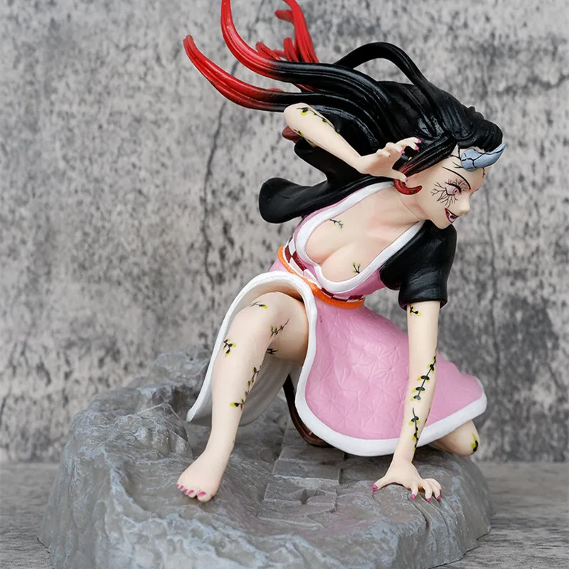 Anime Fighting Kamado Figure Demon Slayer Blood Ghost Technique Kamado Nezuko Figurine 16cm Collectible Statue Toys Model Pvc