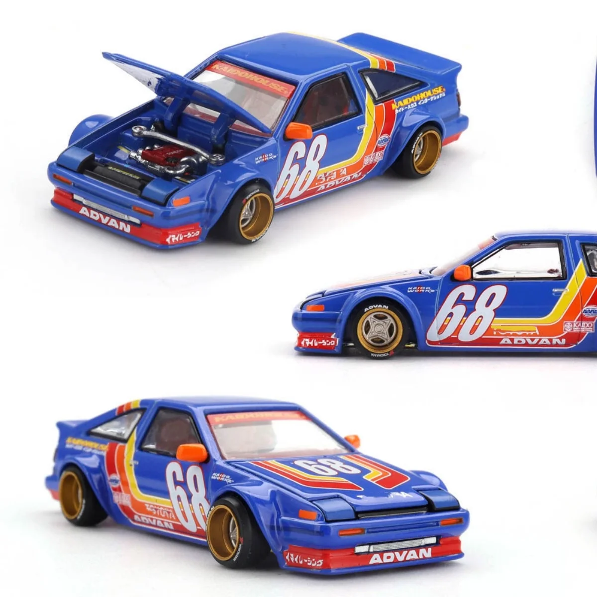 Kaido House+MINIGT TSM 196 1:64 Modellino Auto in Scala Souvenir AE86 da Esposizione